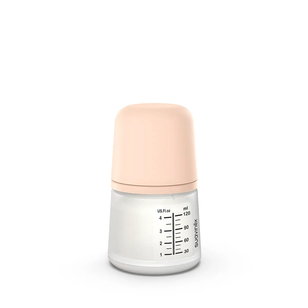 Suavinex Biberón Anticólico Zero.Zero 120 ml - Flujo Adaptable - Tono Muy Claro