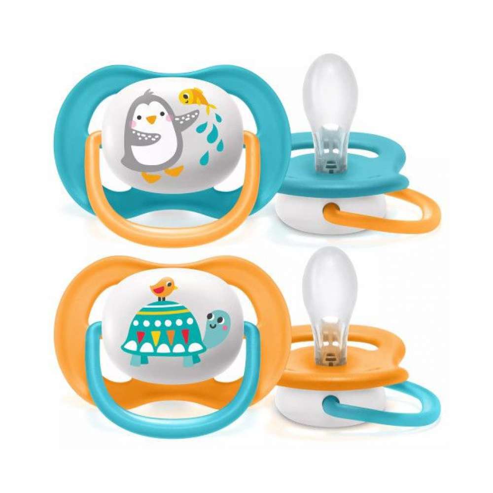 Philips Avent - 2 Chupetas - Ultra Air - Animal - 6-18 M - Menino