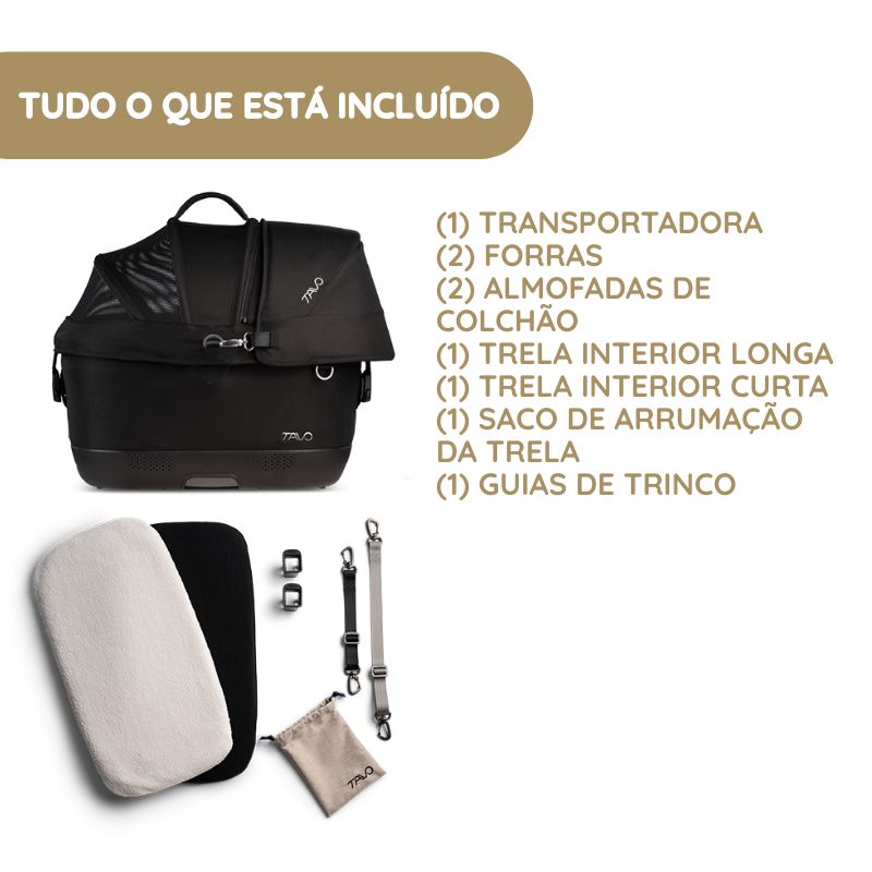 Tavo Maeve ISO5X Transportadora para Animais de Estimação com Isofix para Automóvel e Passeio - Onyx