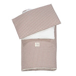 Walking Mum Conjunto de Cama 120x60 cm Praliné Vichy/Rayas TOG 2,5 - Moka