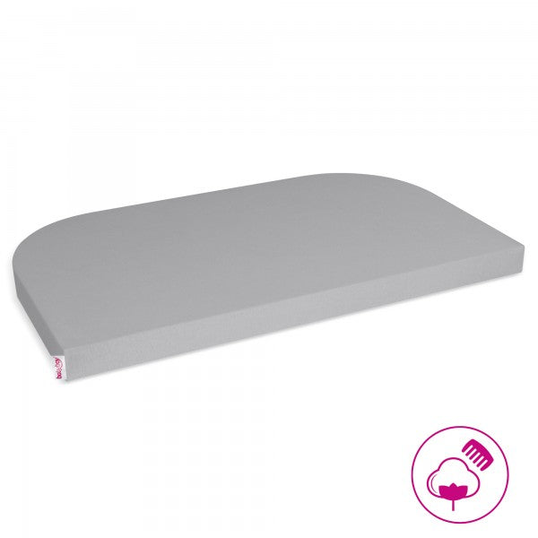 Babybay Lençol Ajustável Jersey Deluxe para modelo Original - cinza