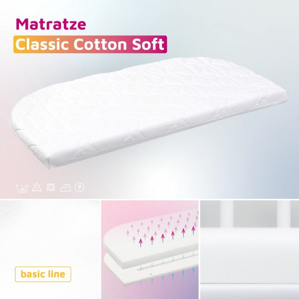 Babybay Colchão Cama Co-Sleep Maxi e Boxspring - Classic Cotton Soft