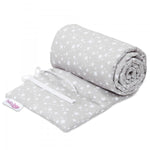 Babybay Protetor de Grades Piqué para modelo Original - cinza e estrelas brancas
