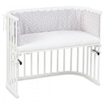 Babybay Protetor de Grades Piqué para modelo Original - cinza e estrelas brancas