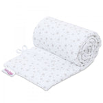 Babybay Protetor de Grades Piqué para modelo Original - branco e estrelas cinza claro