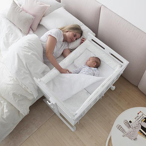 Cama Co-Sleep You & Me Plus da Micuna - Branco/Natural