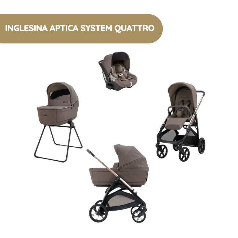Carrinho de Bebé Inglesina Aptica System Quattro - Essence Mokka