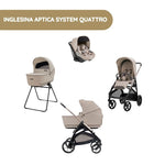 Carrinho de Bebé Inglesina Aptica System Quattro - Vicuna Beige