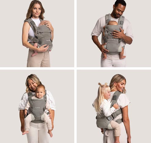 Nuna Mochila Portabebés Cudl Clik - Caviar