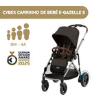 Cybex Carrinho de Bebé e-Gazelle S TPE - Chocolate Brown