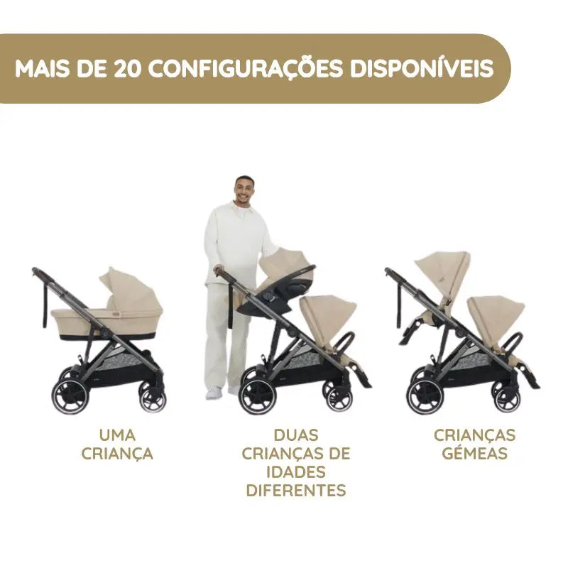 Cybex Carrinho de Bebé e-Gazelle S TPE - Almond Beige