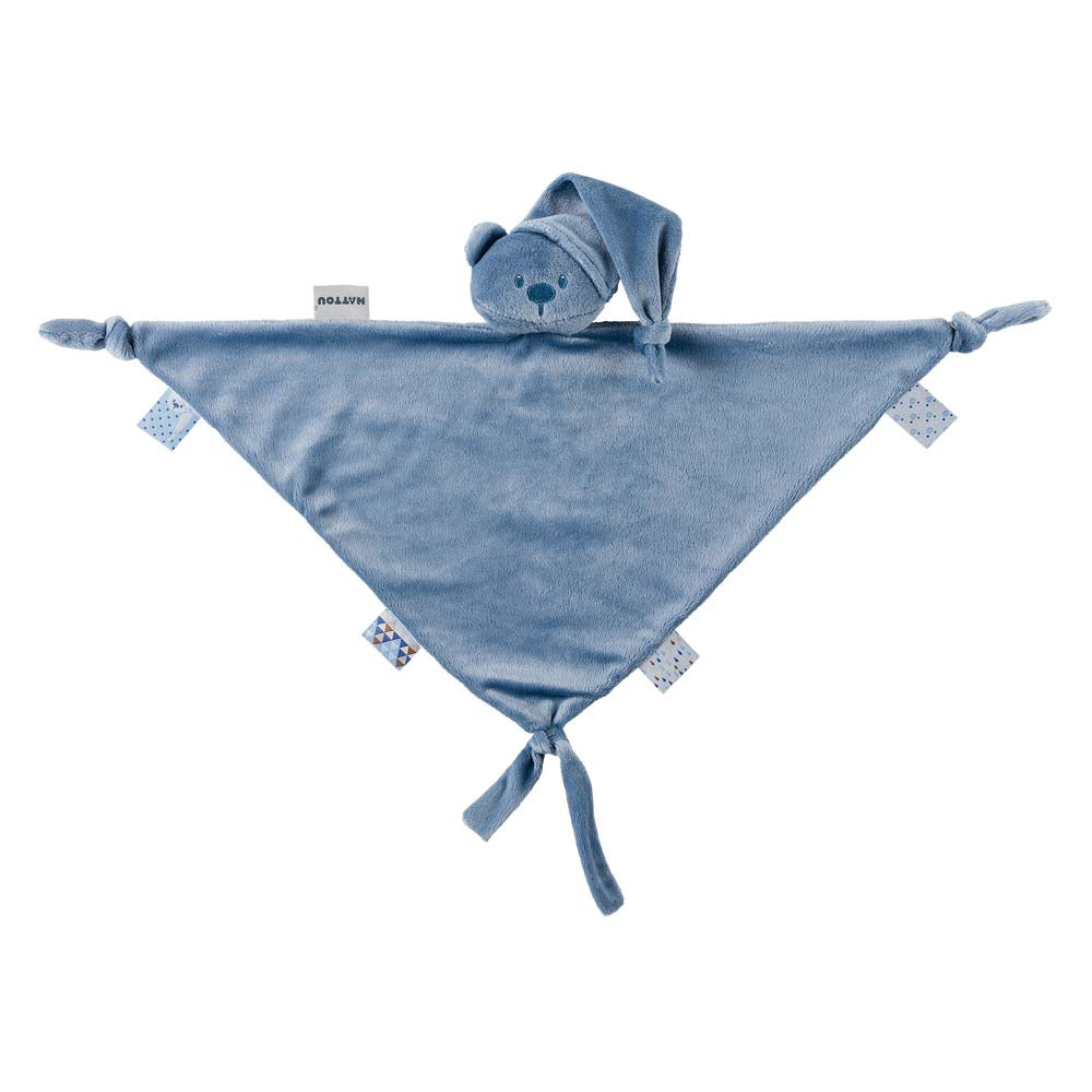 Nattou Lapidou Maxi Doudou Urso 100% Reciclado - Azul Escuro