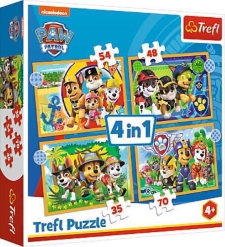 Trefl Puzzles 4 em 1 - Holiday Paw