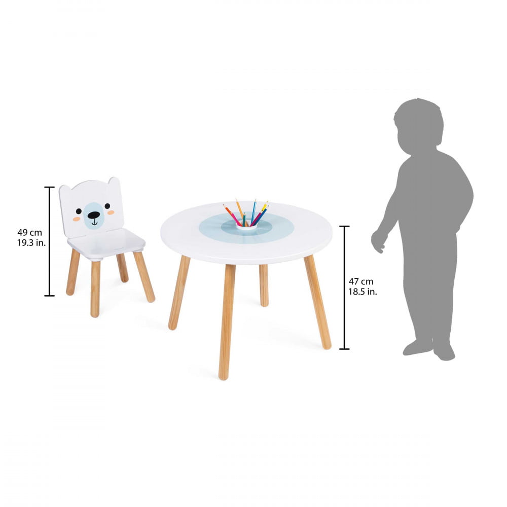 Janod Conjunto de Mesa + 2 Cadeiras Polar