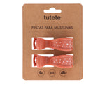 Tutete Pinças para Fraldas 2 Uni. - Terracota