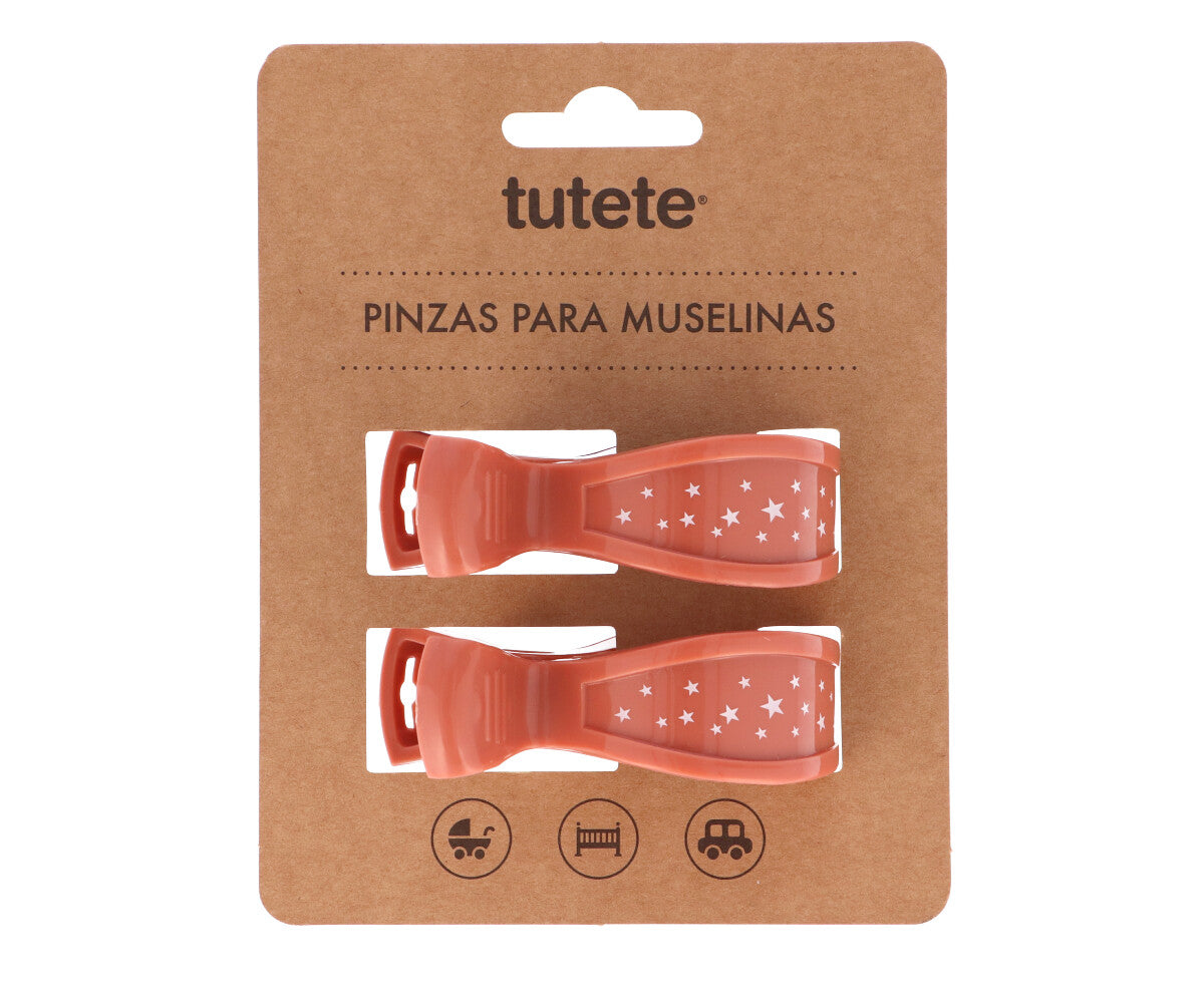 Tutete Pinças para Fraldas 2 Uni. - Terracota