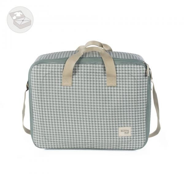 Walking Mum Mala de Maternidade I Love Vichy - Verde